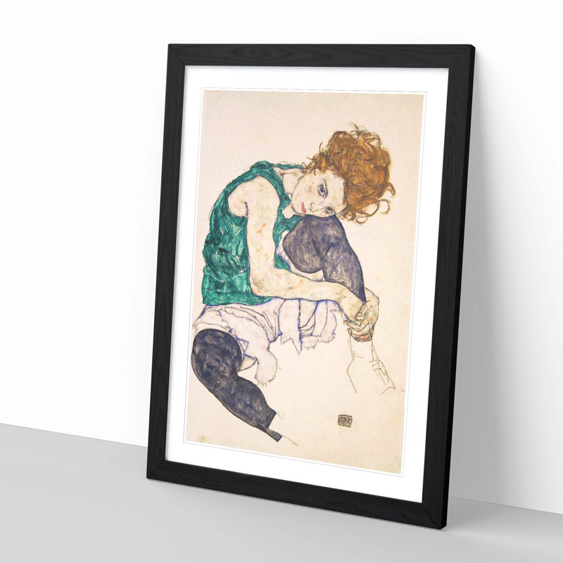 Egon Schiele - Single Picture Frame Painting, Black