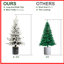 Arbre de Noël floqué de 4,5 pi avec 150 lumières DEL blanc chaud, 720 branches Pe + et une base de pot