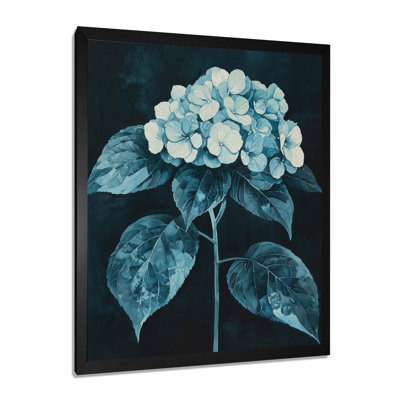 Monochrome Hydrangeas In The Garden Shade II - Floral Canvas Prints