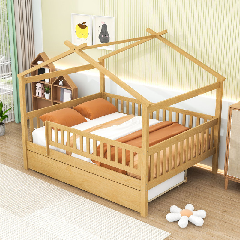 Iakup Kids Full with Trundle, Natural