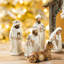 11-Piece Ivory Resin Nativity Figurine Set