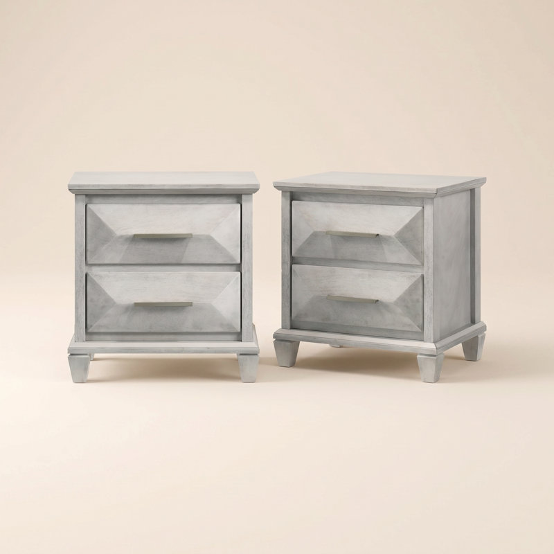 Clarence Contemporary 5 Pieces Bedroom Set, 5 Pcs: Bed, 2 Dressers, 2 Nightstands, Twin
