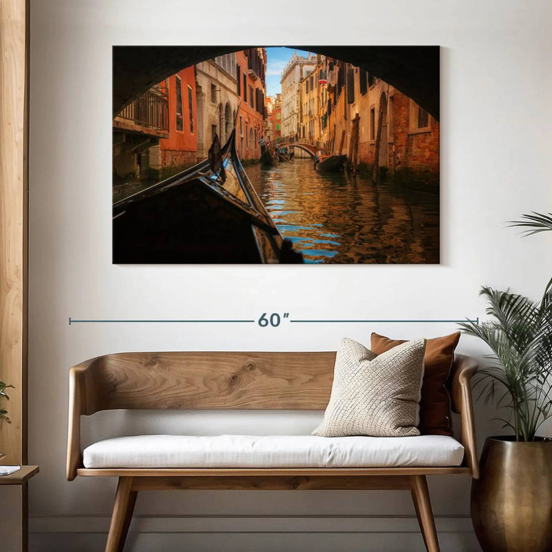 Ravi Gondola Under Bridge, 32" H x 48" W