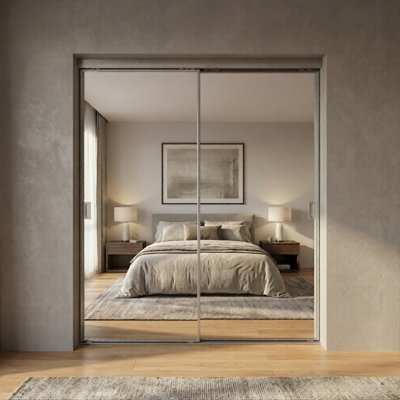Portes coulissantes en verre pour placard