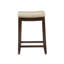 Tabouret de comptoir et de bar en bois massif sans dossier avec siège rembourré Bartonville-866721035-844602782