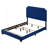 Blue Queen Panel Bed with Scooped Headboard