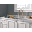 Robinet de cuisine Cassidy Gold, robinets de cuisine avec douchette rétractable, robinet d'évier de cuisine, robinet d'or pour évier de cuisine avec support magnétique, bronze champagne Lumicoat-50567592