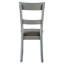Ensemble de chaises à dossier en échelle deux tons gris et gris perle (ensemble de 2)