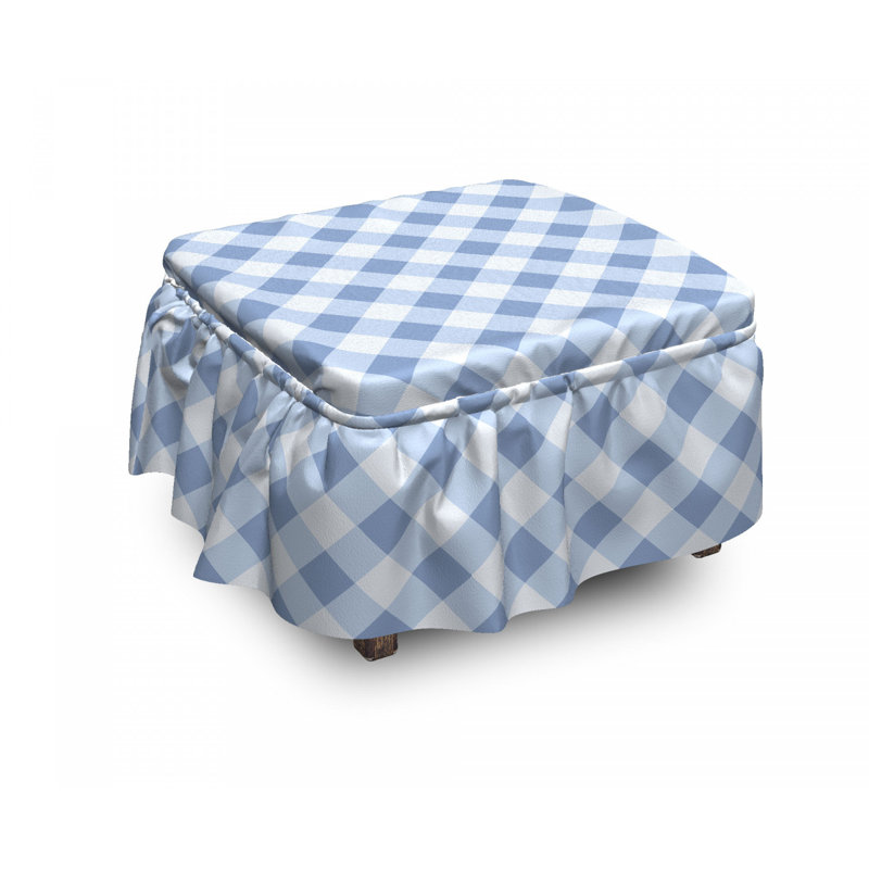 Housse pour repose-pieds à damier rhombus