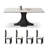 4 - Person White + Black Rectangular Sintered Stone Tabletop Dining Table Set-112505212