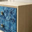 Commode d'appoint bleue de style minimaliste