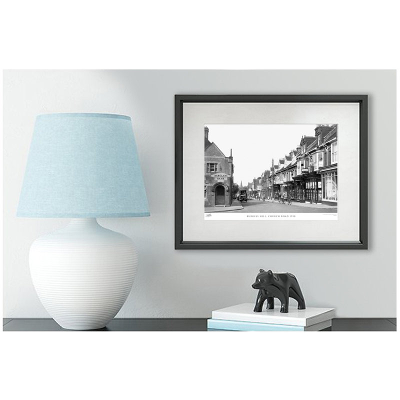 Burgess Hill, Church Road 1950 by Francis Frith - Single Picture Frame Print, 28cm H x 36cm W x 2.3cm D
