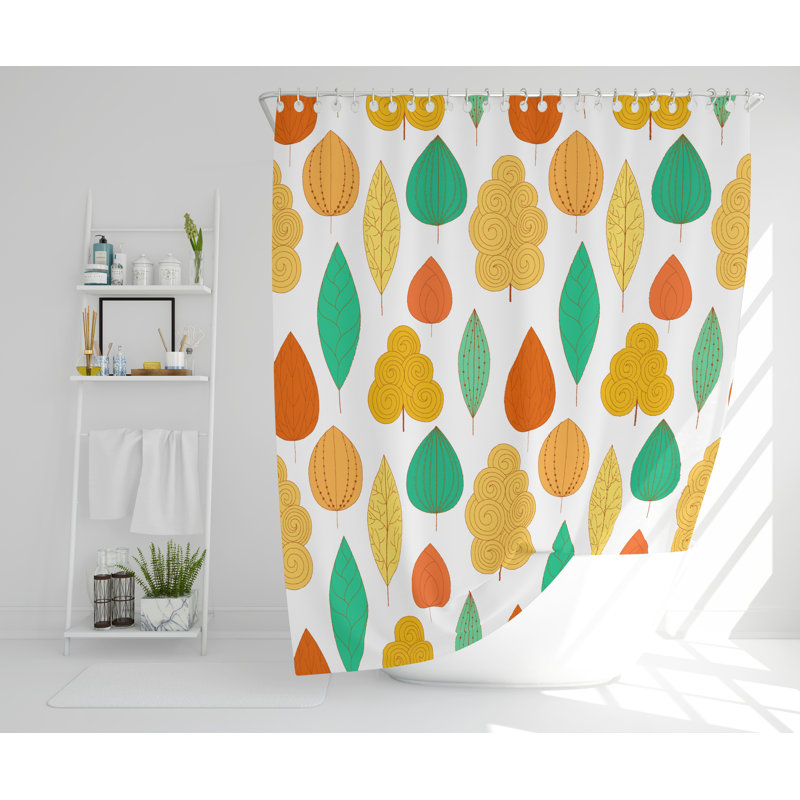 Caspian Polyester Shower Curtain, 168cm H x 168cm W