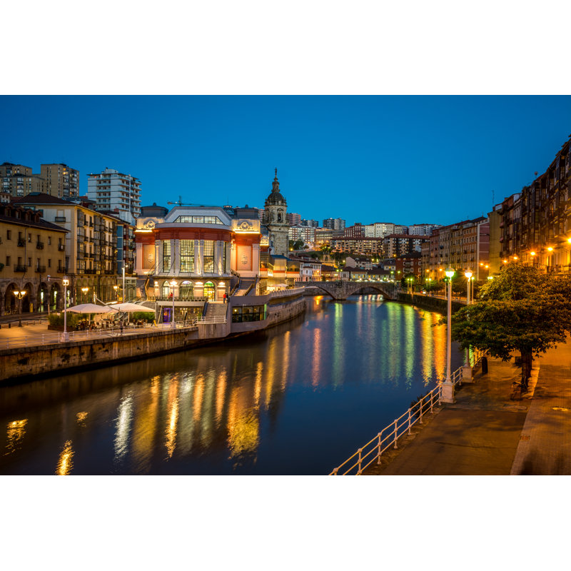 Bilbao Street Market by Nikjon - Wrapped Canvas Print, 30cm H x 46cm W
