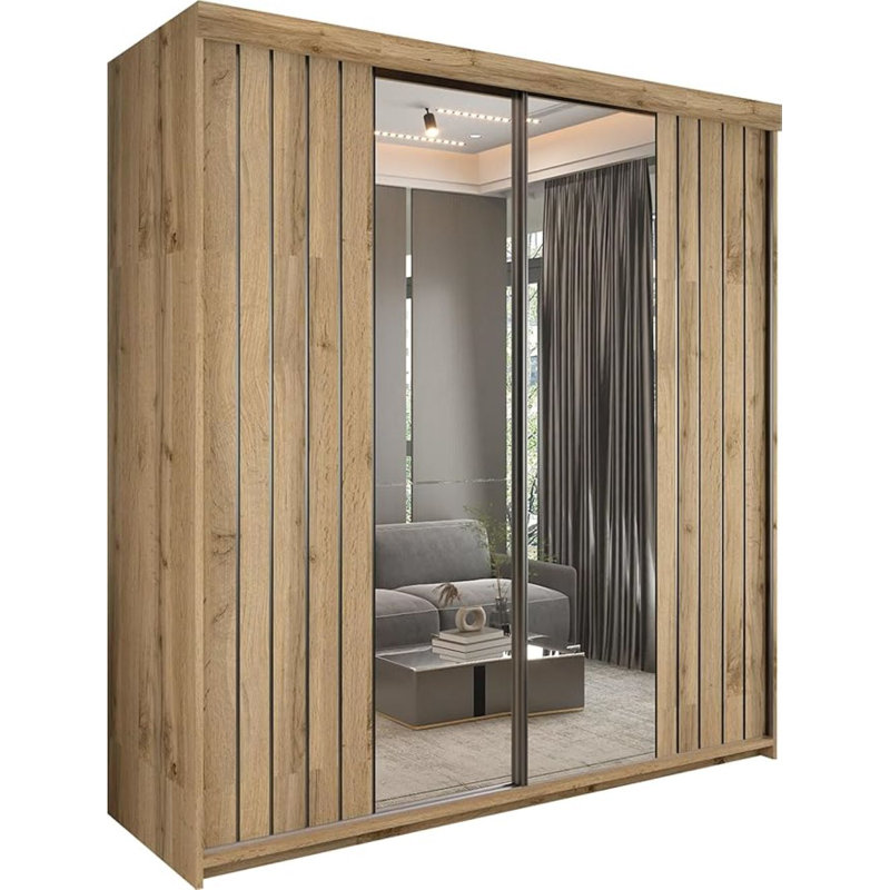 2 Door Laminate Wardrobe, Votan, 217cm H x 150cm W x 62cm D