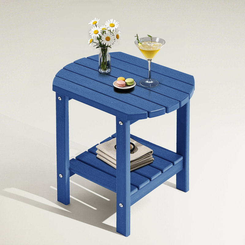 Table d'appoint extérieure 17 po 2 niveaux, Marine