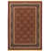 Tapis rouge/brun en laine wheeler Cirro