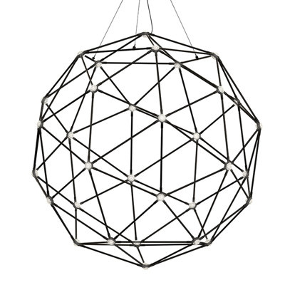 Luminaire suspendu DEL ConstellationHedron - lentille en acrylique - câble de 72 po