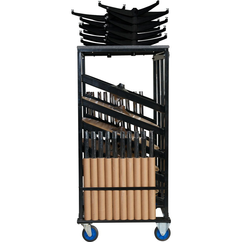 Black Steel 76" High Capacity Cocktail Table Dolly