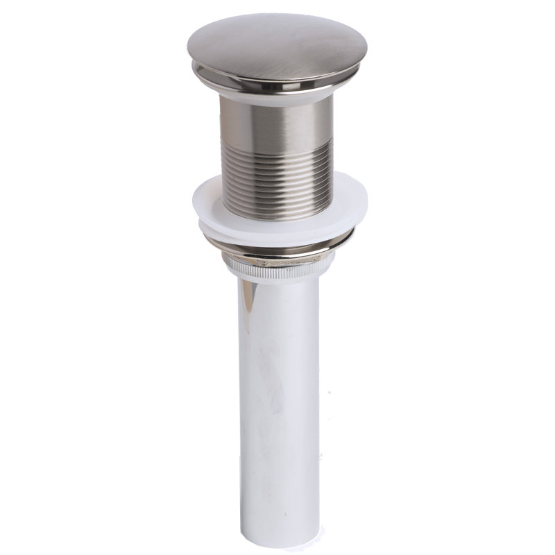 Drain de lavabo de salle de bain déroulant en métal, Nickel brossé