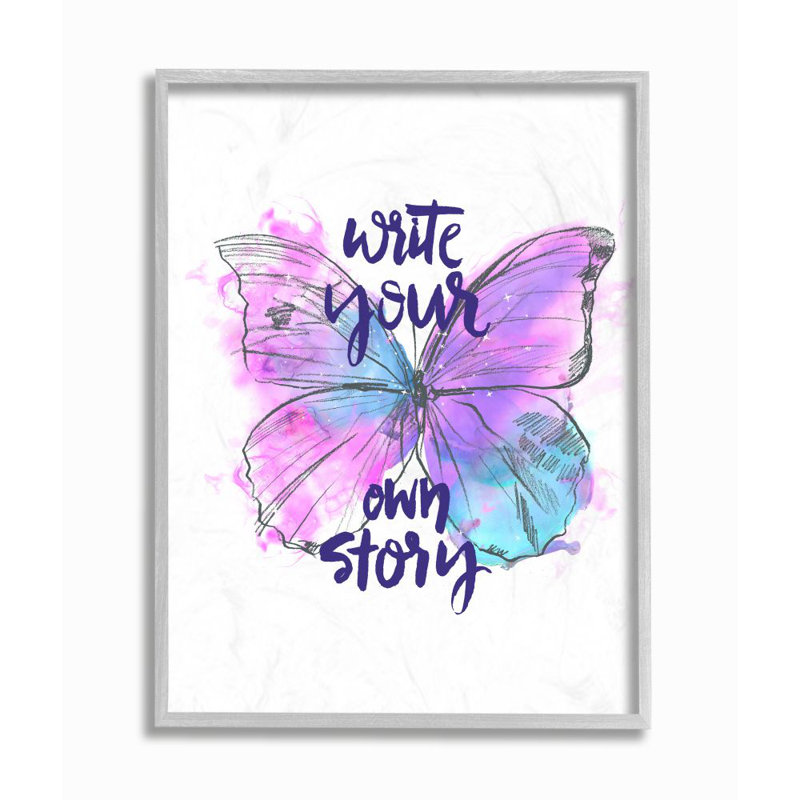 «Écris ton histoire», «Butterfly Wings» par Jennifer Paxton Parker - impression d'art graphique, H 20 po x l 16 po