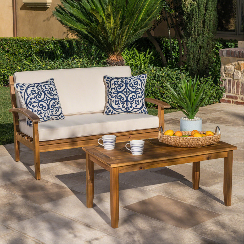 SIEGE D'AMOUR + TABLE BASSE, Beige
