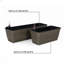 Ensemble de 2 pots de fleurs style urne carré tissé pour un décor intérieur et extérieur naturel