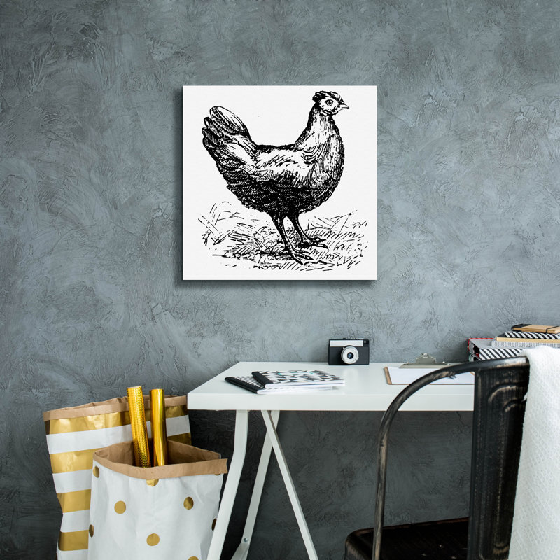 'Chicken Scratch' by Art Licensing Studio Canvas Wall Art, 18" H x 18" W x 0.75" D