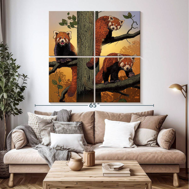 Brampt Red Pandas, 50" H x 50" W