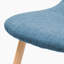 Chaise rembourrée en tissu Mid-Century avec pieds en métal au fini noyer clair (ensemble de 2)-1918498265
