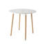 4 - Person Dining Set - Modern Round Kitchen & Dining Table Set With 4 Upholstered Chairs - Natural Wood Legs-552930016