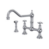 Edwardian™ Perrin and Rowe® Double Handle Athenian Kitchen Faucet with Cross Handle