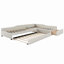 Upholstered Double Daybed with Trundle and Drawer