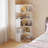 Corner Book Shelf, White 6 Tiers , L-Shaped
