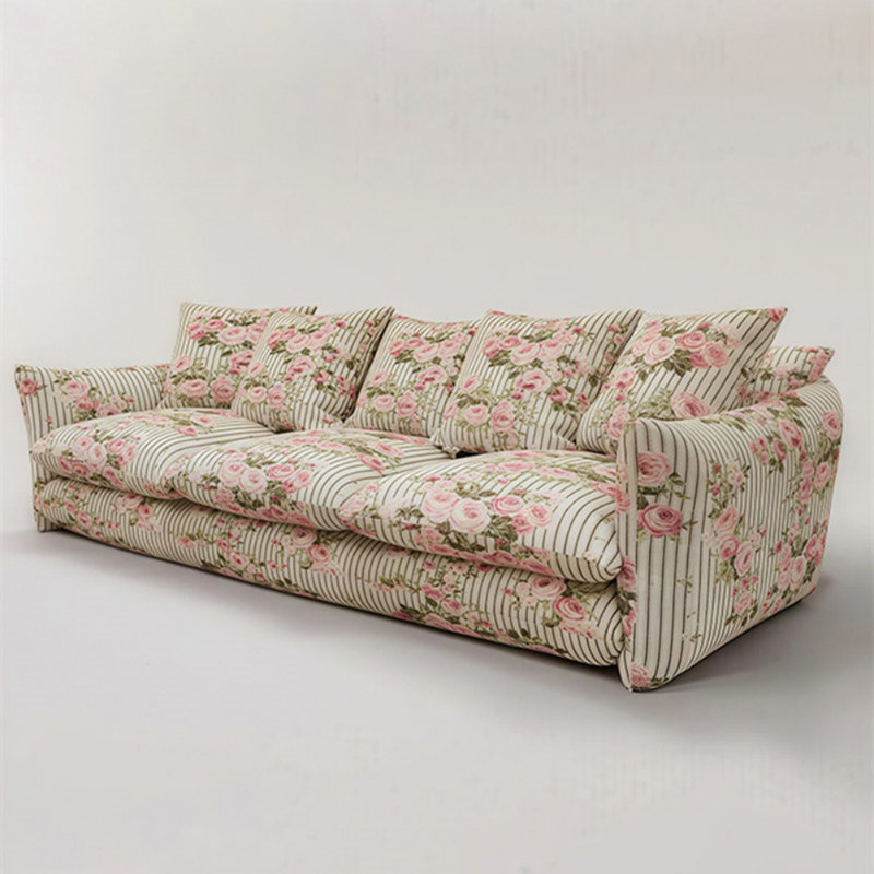 Canapé en tissu de style rétro, 3, H 30,71 po x l 78,74 po x P 35,43 po