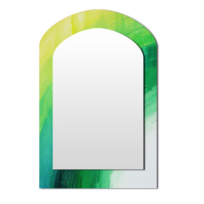 Magical Rainbow Essence Of Spectrum - Rainbow Asymmetrical Decorative Mirror, Traditional Arch Large Wall Mirror, Printed Metal Art
