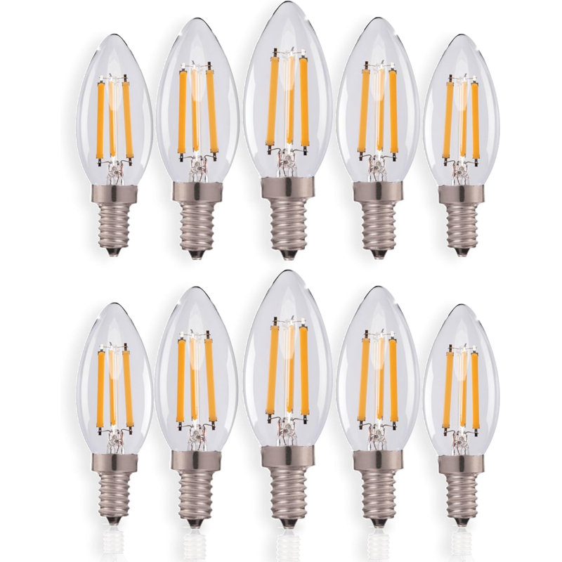 Ampoule candélabre STRAK 6 W, ampoule E12 à culot à intensité variable de 60 watts, intensité élevée 6000