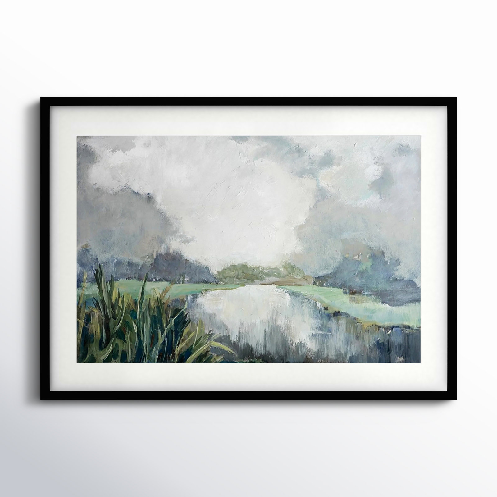 Passage by Mary Parker Buckley, Framed Print, 31" H x 43" W, Black