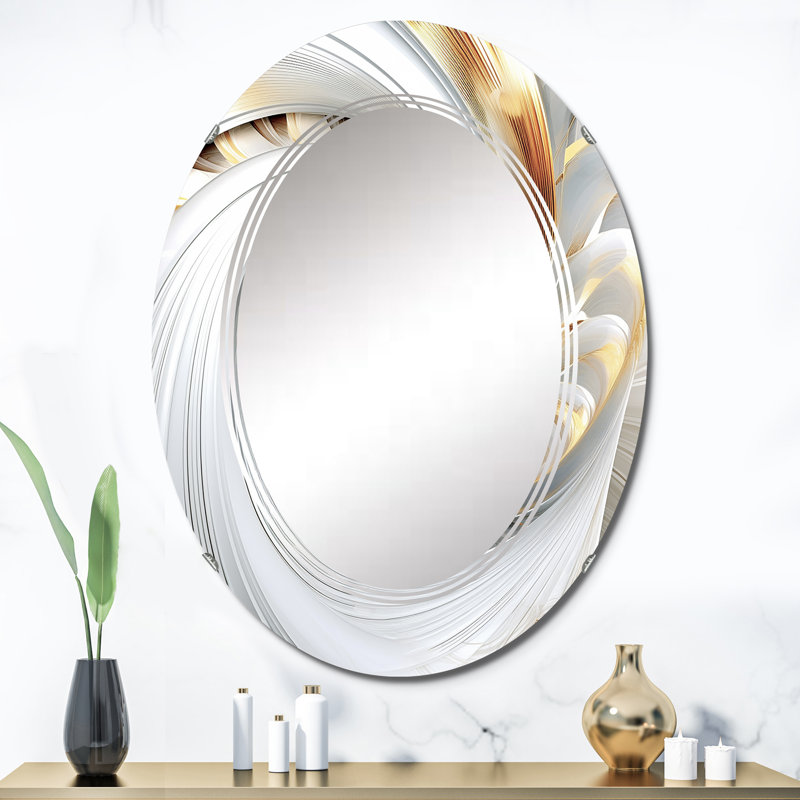 Hartney - Miroir mural moderne ovale, 36 po x 24 po