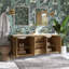 Benita 72" Rattan and Oak Bathroom Vanity
