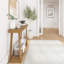 Console en bois massif avec rangement, 46 po