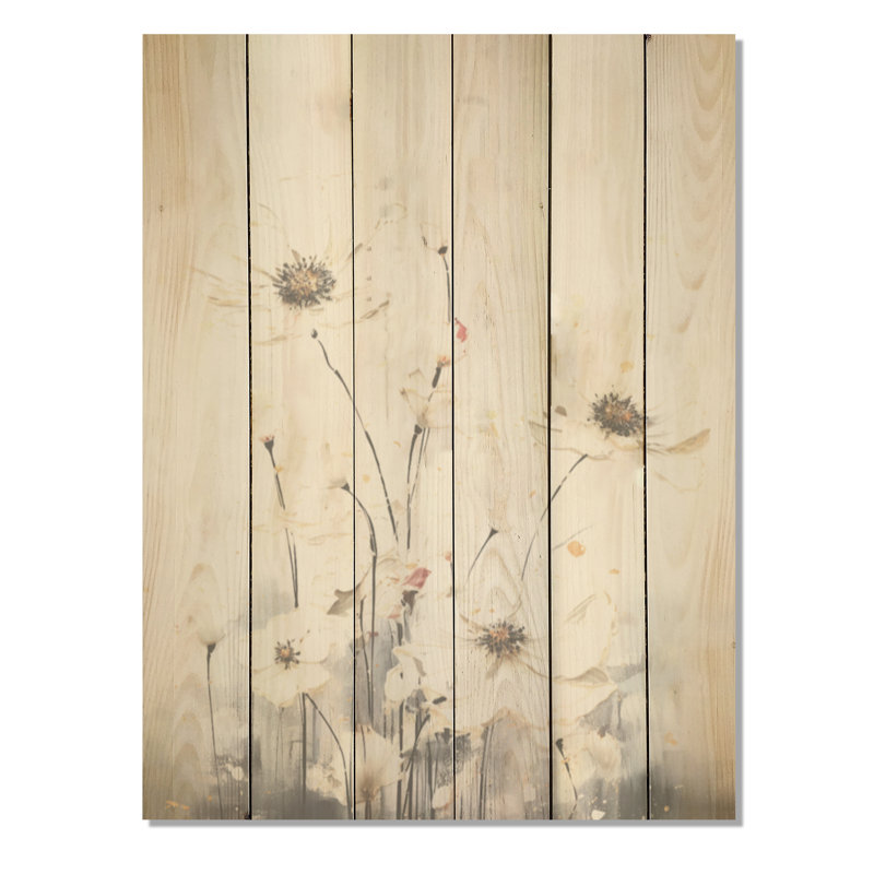 Fleurs blanches blanches, fantaisie florale, H 20 po x l 10 po