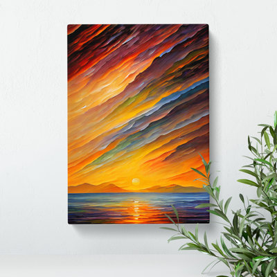 Ocean Sunrise No.4 - Wrapped Canvas Print