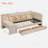 Upholstered Daybed With 2 Drawers, Storage Shelves, Flip Cabinets & Side Table, Vertical Striped Design-1868253504