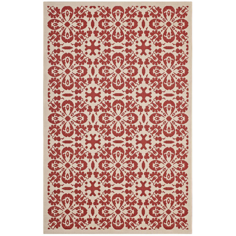 Modway Ariana Vintage Floral Trellis Indoor and Outdoor Area Rug