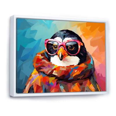 Pop art pingouin avec lunettes de soleil - art mural pingouin