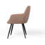 Chaise d'appoint rembourrée brun moderne Mid-Century avec dossier capitonné-1411049532
