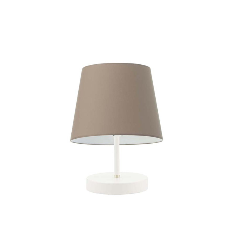 Deok Metal Table Lamp, White, Taupe