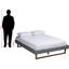 Lit plateforme double tapissier Brixton, gris foncé / brun noyer, H 14,9 po x l 57 po x L 77 po-2018084504-2018084508