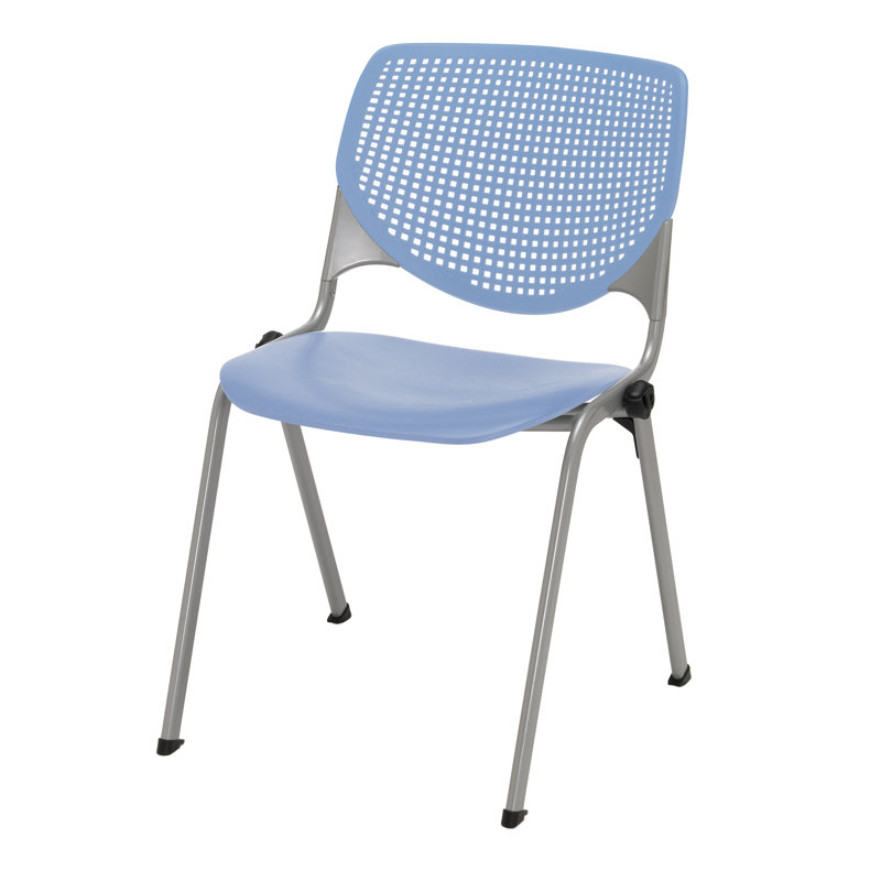 Chaise empilable sans accoudoirs Kool, Corail, Poudre noire, Corail
